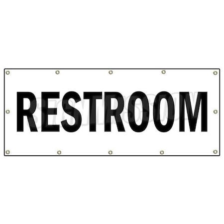 Signmission RESTROOM BANNER SIGN john stall water closet ladies room bathroom B-120 Restroom
